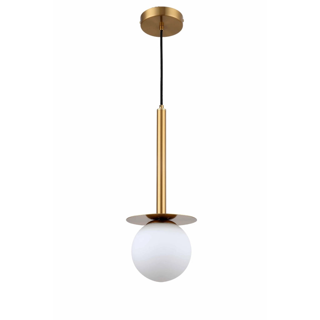 Lampada a sospensione Roma 1xE14 oro vetro Ø18cm Light