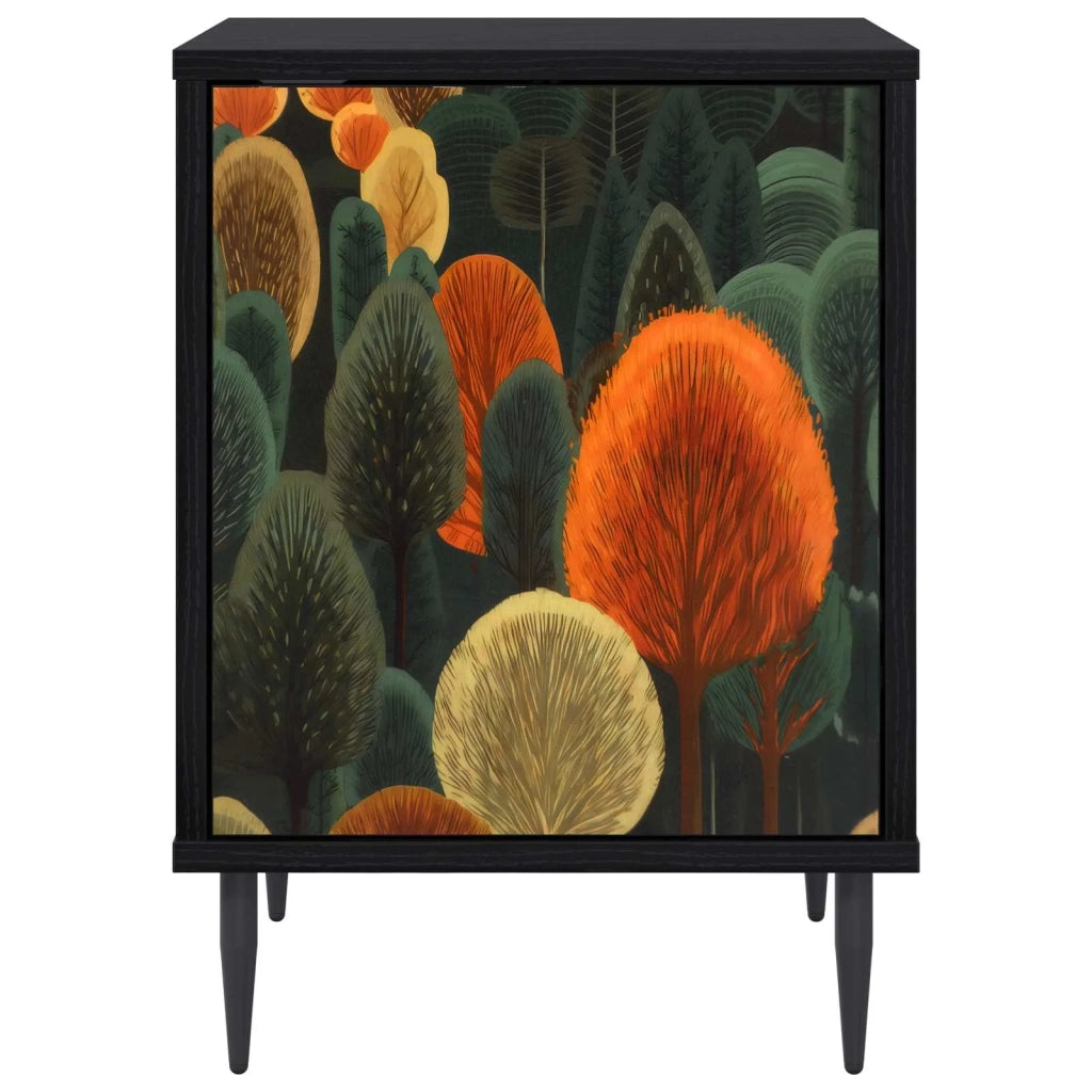 Armadio da Notte ZAANDAM 2 pz Rovere Nero 36 x 33 x 51 cm 8007252
