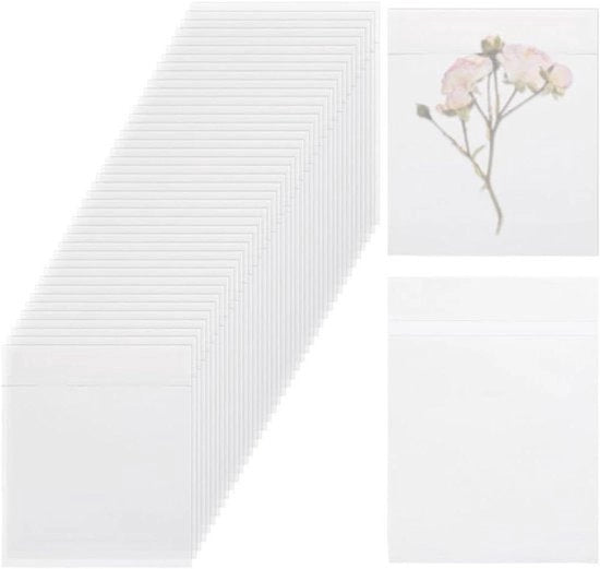 Pergamino autoadesivo con buste - Sacchetti per dolci - 13 x 9,2 cm - 60 pezzi
