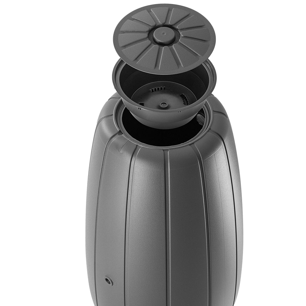 Serbatoio per acqua piovana KADAX, barile per acqua, 200 litri, contenitore per acqua piovana + rubinetto con vaso 2 in 1