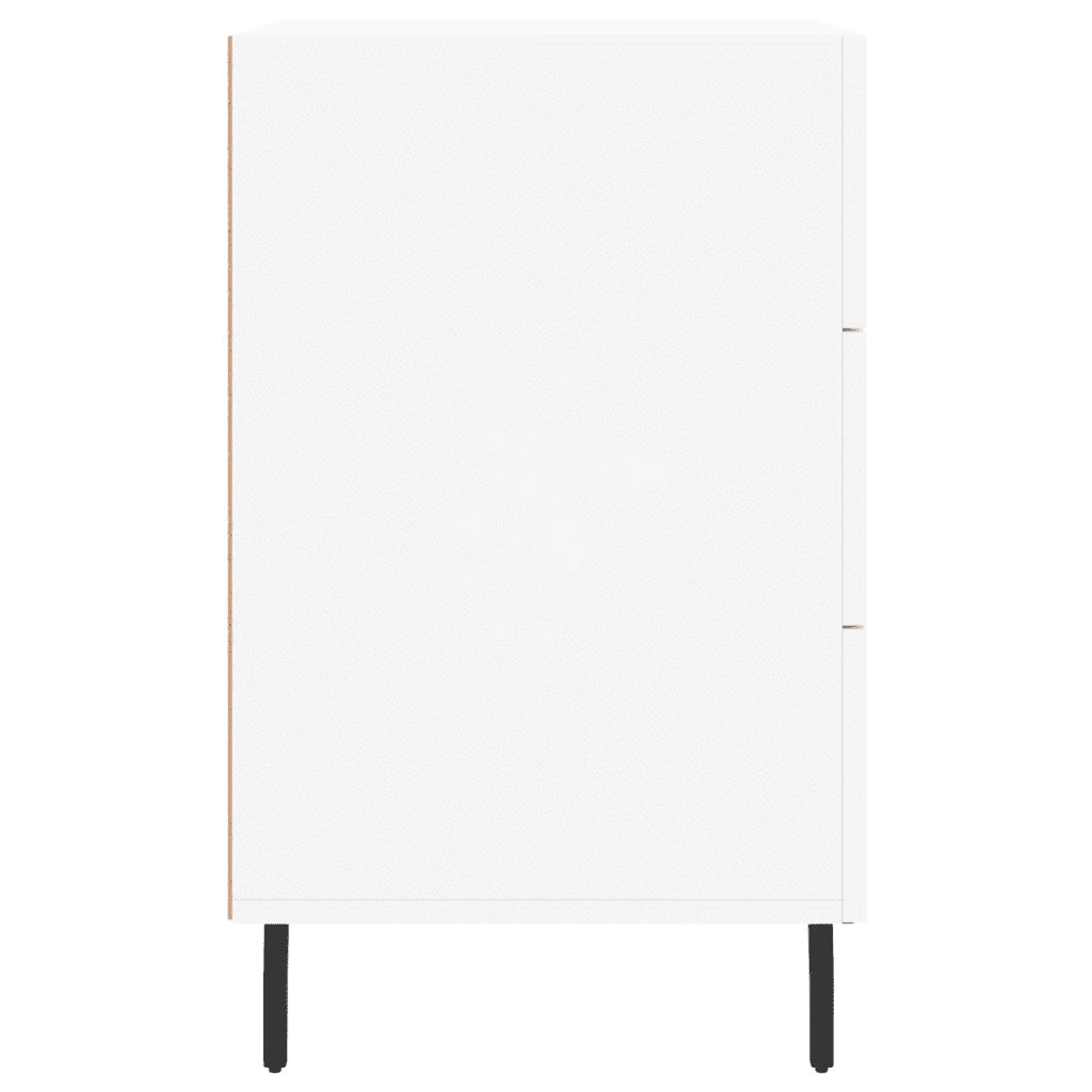 Comodino | Armadio da Notte | Mobiletto da notte Bianco 40x40x66 cm in Legno Multistrato