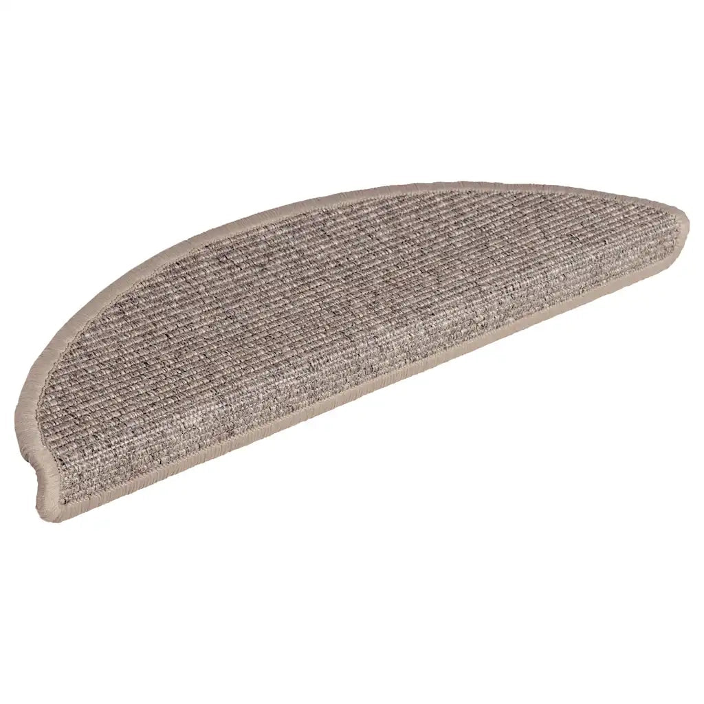 Tappetini per scale 15 pz | Gradini per Scale 56x17x3 cm Beige scuro Semicircolari
