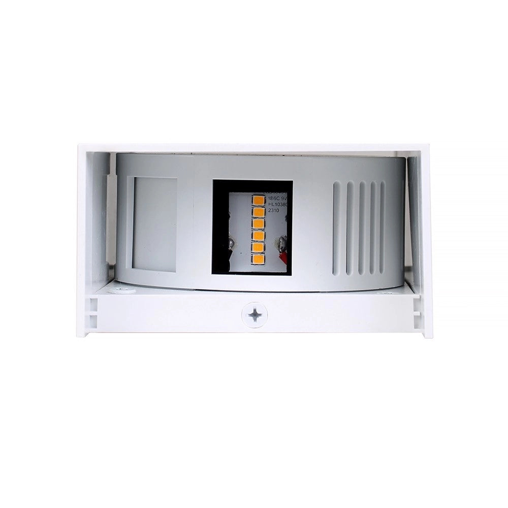 Trade Shop - Applique Led Esterno Rettangolare 10w Doppia Emissione Di Luce 3000k 4000k 640-b - -bianco Caldo      -