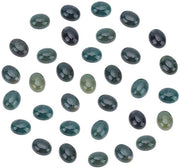 30 pezzi di cabochon naturale ovali di agata - cristallo di rocca - per collana - senza foro - 10 mm di diametro