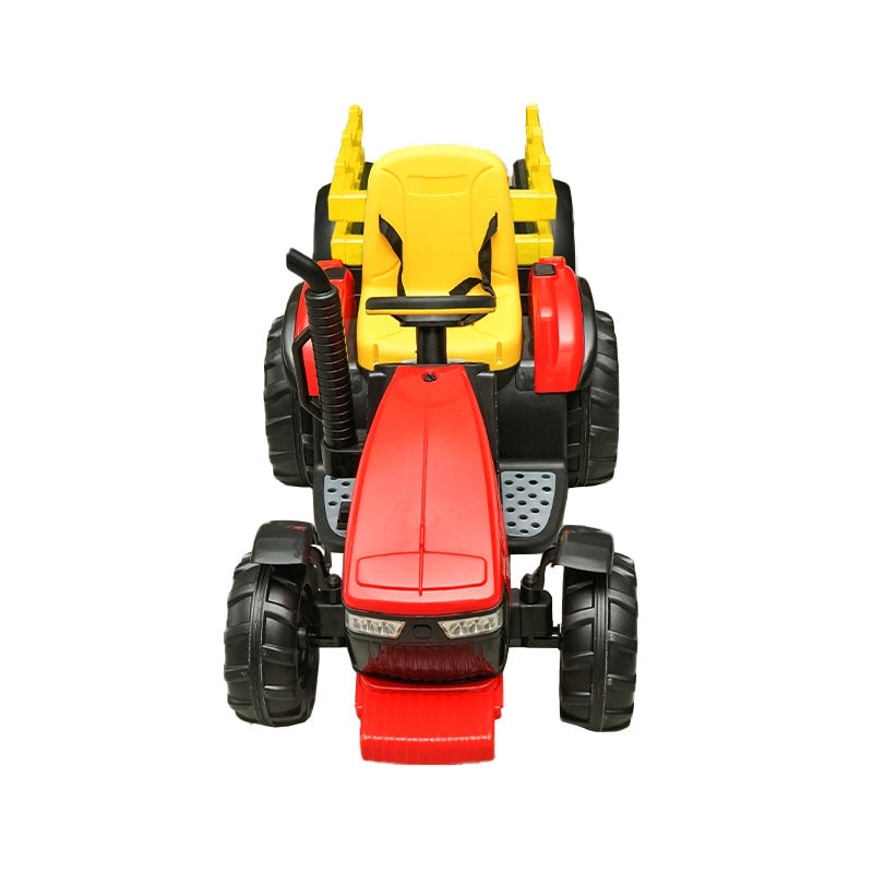 Trattore elettrico con rimorchio, telecomando e batteria per bambini 1980x650x610