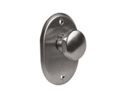 MOSTRINA OVALE CON POMOLO IN OTTONE CROMO SATINATO 331/35  mm.70x90h. sp. mm.4  pomolo mm.35    CIPIERRE