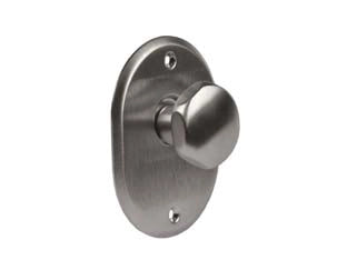 MOSTRINA OVALE CON POMOLO IN OTTONE CROMO SATINATO 331/35  mm.70x90h. sp. mm.4  pomolo mm.35    CIPIERRE