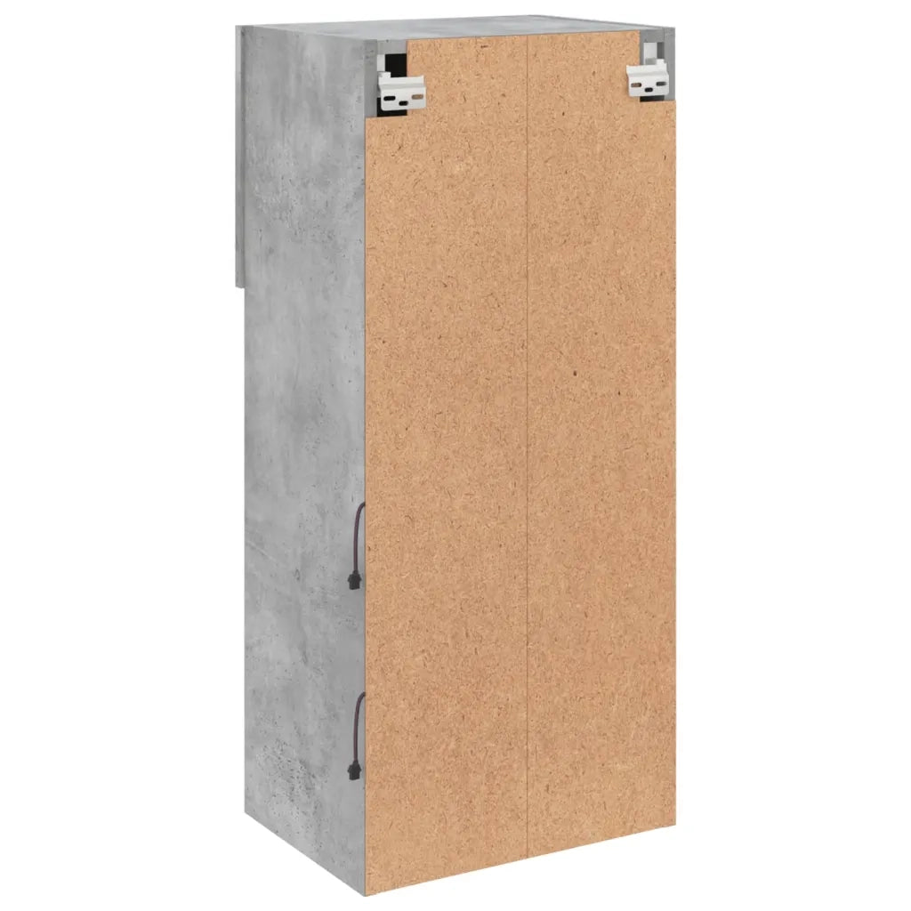 Mobile TV | Armadietto TV | Mobile Porta TV con Luci LED Grigio Cemento 40,5x30x90 cm