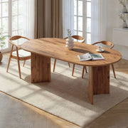 Nofalota, Tavolo Fisso 6 Posti, 200x90x75h cm Marrone Rovere Nodi