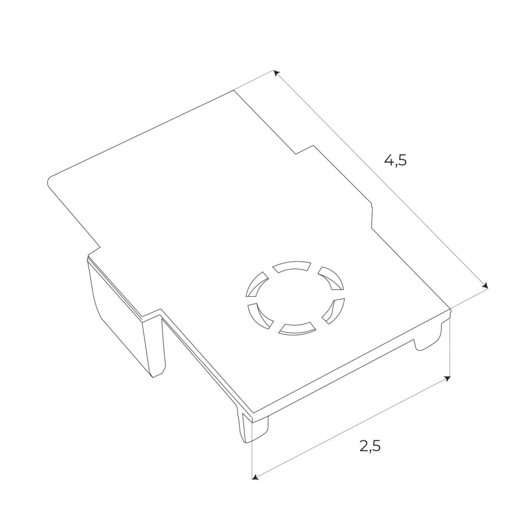 Tappo terminale binario incasso MT0006/MT0007 nero Maxlight