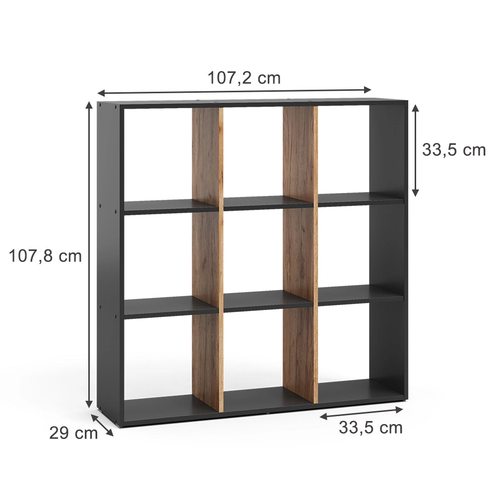 Vicco Scaffale Antracite/quercia dorata 107.2 x 107.8 cm
