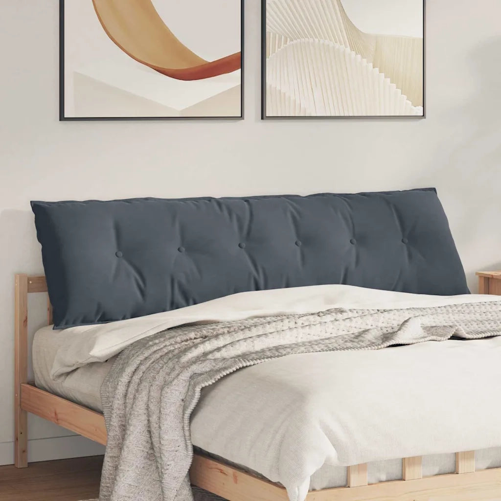 Cuscino per Schiena Grigio scuro 180 x 50 cm Tessuto in Cords