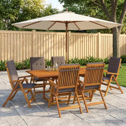 Set da pranzo da esterno con ombrellone 8 pz Antracite 3438536