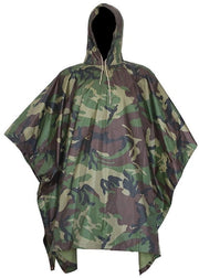 Poncho Acquaproteggiato Multifunzionale Camuffato - Poncho da Pioggia Portatile - Leggero Outdoor - Resistente ai Sfregamenti - Ideale per Escursioni - Impermeabile