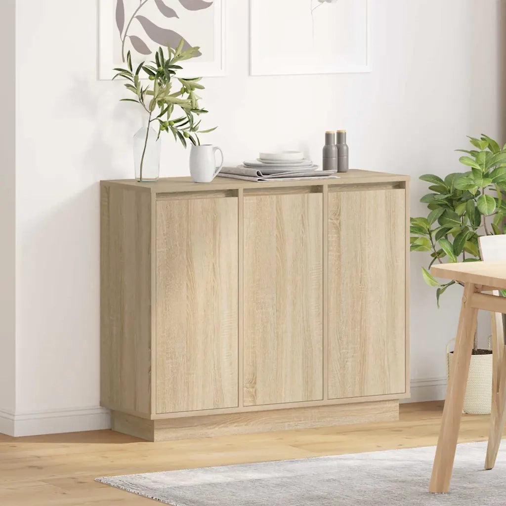 Credenza | Madia LED Rovere Sonoma 90 x 32 x 75 cm Legno multistrato