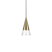 Lampada A Sospensione Cono 1 Luce Gu10 Ottone