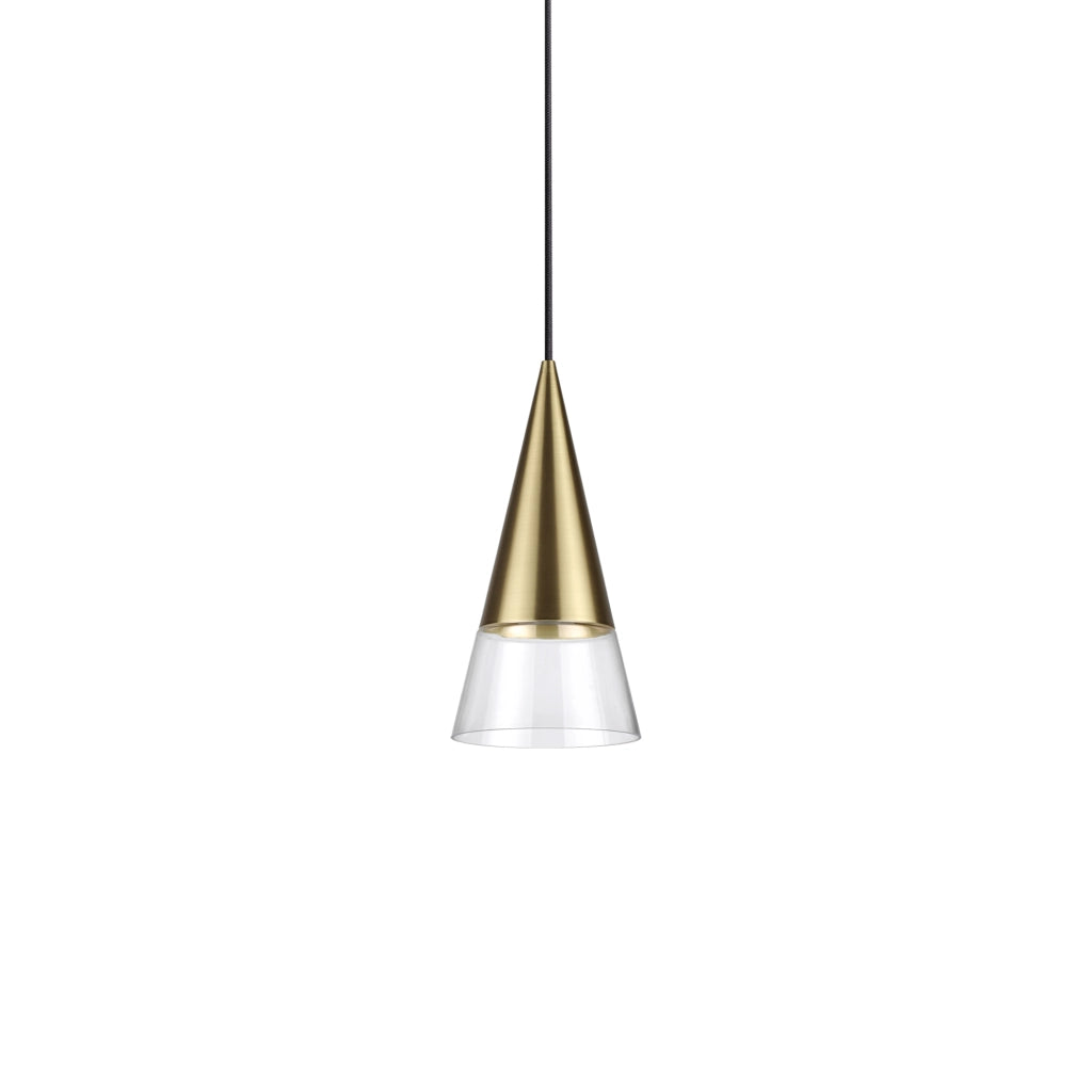 Lampada A Sospensione Cono 1 Luce Gu10 Ottone