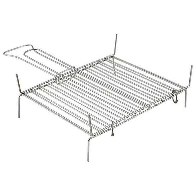 Filtex graticola barbecue cromata liscia, 15 barre, filo di ferro, 24x34 cm, per arrosto e cottura alla brace