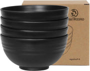 Set di Muesli - inaccettabile e resistente al lavastoviglie - 4 pezzi - nero