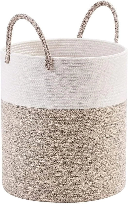 Cestello in Peso - Cestelli - Contenitore di Stoccaggio 52 litri - Cestello Circolare con Maniglie - Contenitore da Lavaggio Ripiegabile - Cestello per Bambini - 38cm*50cm