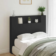 Testiera-Testata-Testiera Decorativa Nero 120 x 16,5 x 103,5 cm Legno multistrato