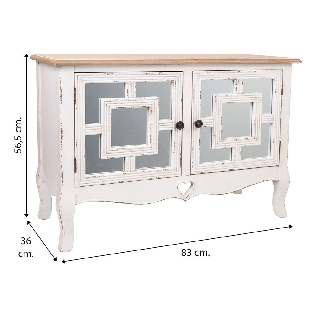 Mobile da ingresso in legno bianco 83x36x56,5h