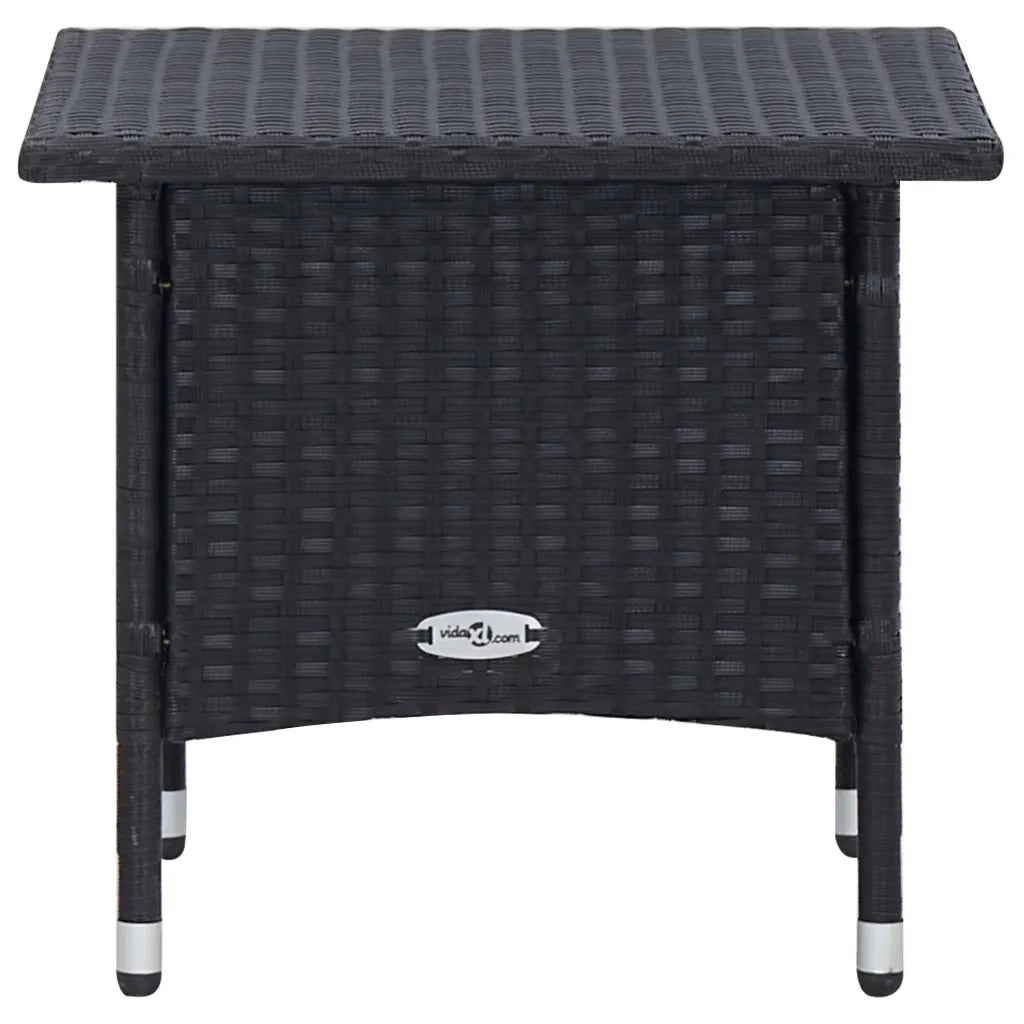 Set Divani da Giardino 3 pz con Cuscini in Polyrattan Nero cod mxl 37967
