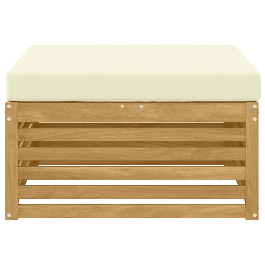 Poggiapiedi da Esterno Legno di Acacia Massello Bianco CFW2612819