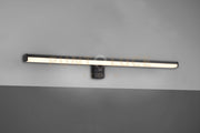 LINO H2O APPLIQUE LED  11W 1350lm, 3000K NERO ANCHE CON POSSIBILITA' DI AVVITARE SU SPECCHIO IP44 L. 60CM