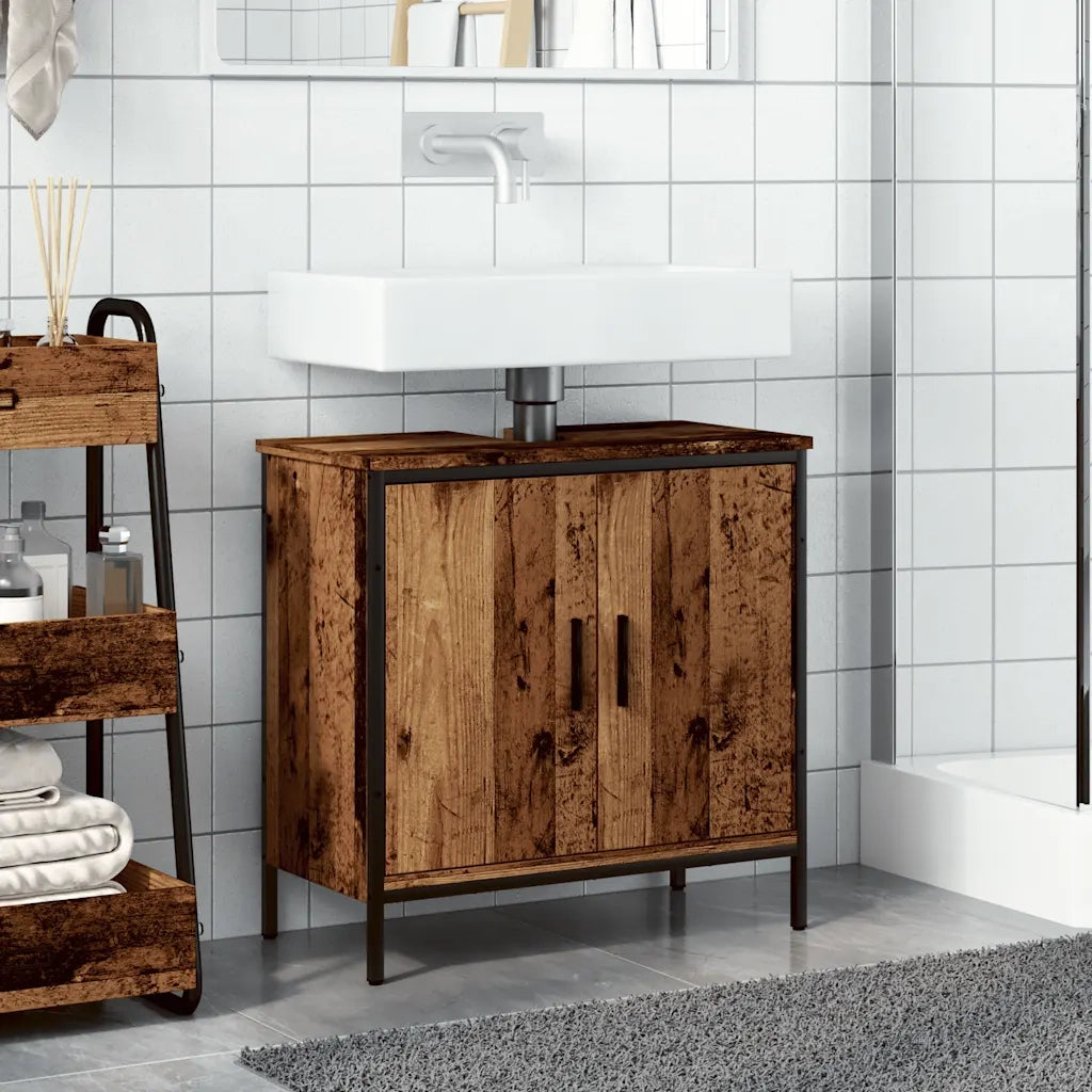 vidaXL Mobile Sottolavabo Legno Antico 60x30x60 cm Legno Multistrato