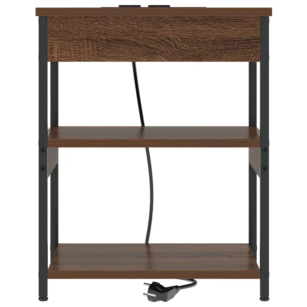 Armadio da Notte Rovere Marrone 41 x 31 x 51 cm 859543