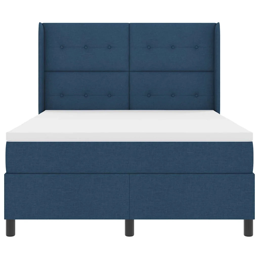 Letto a molle con materasso Blu 200 x 160 cm Tessuto 3341657