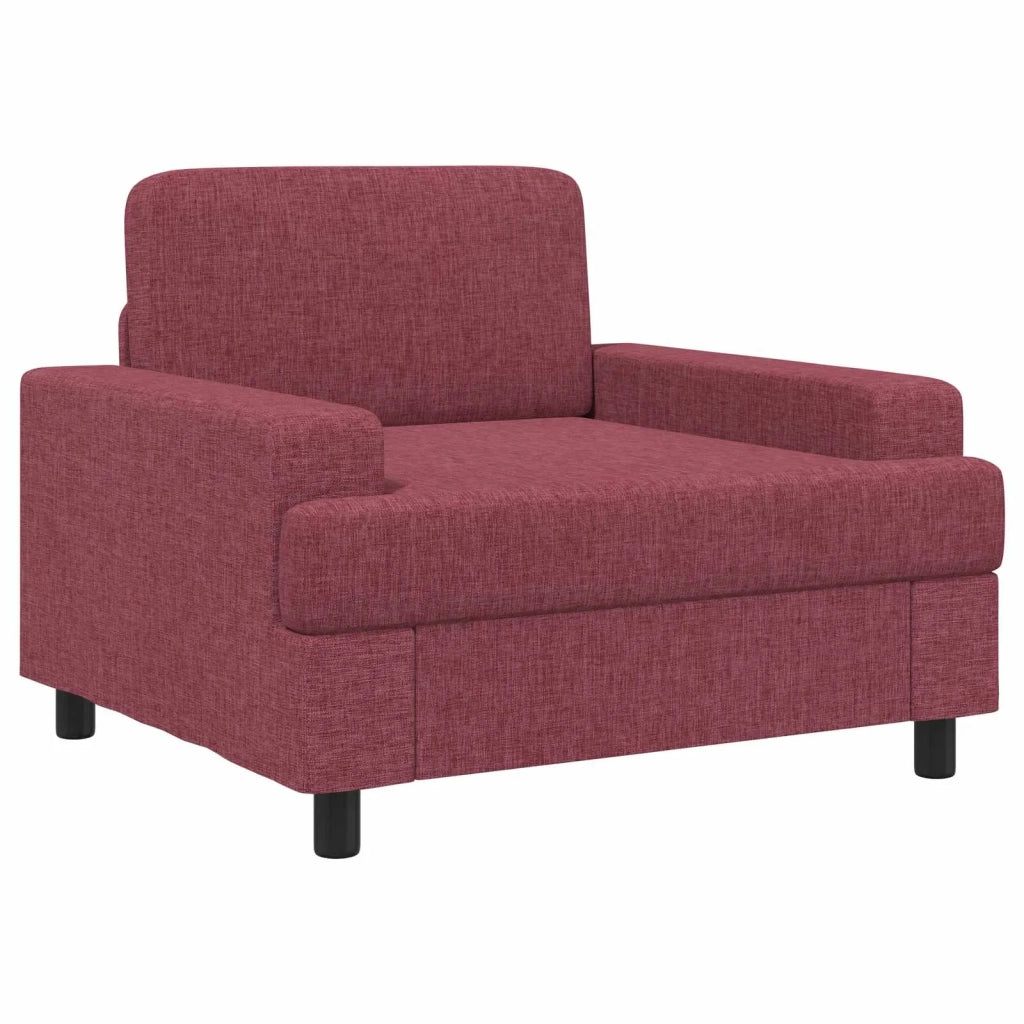 Poltrona Rosso Vino Tessuto 42043457