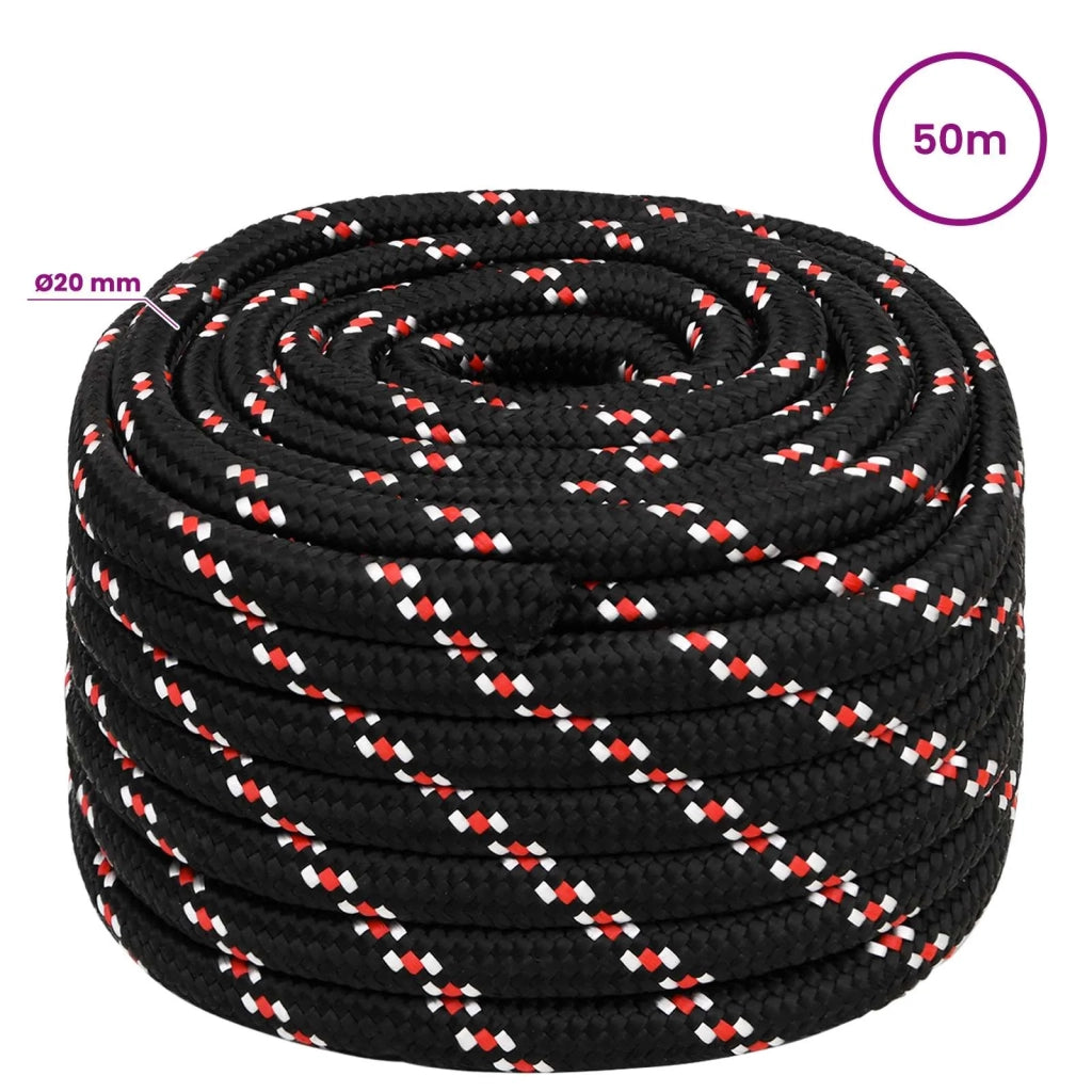 Corda multiuso 20 mm 50 m Nero e Rosso PP 3472950
