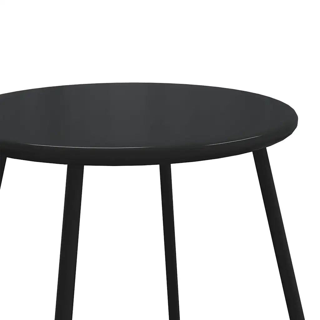 Set Mobili da Balcone 5 pz con Cuscini Nero in Acciaio