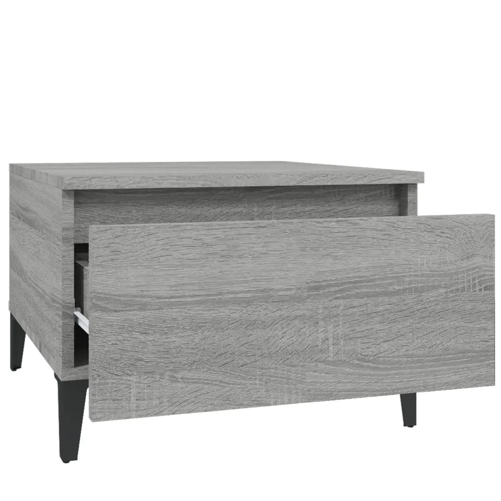 Tavolino Grigio Sonoma 50x46x35 cm in Legno Multistrato cod mxl 26486