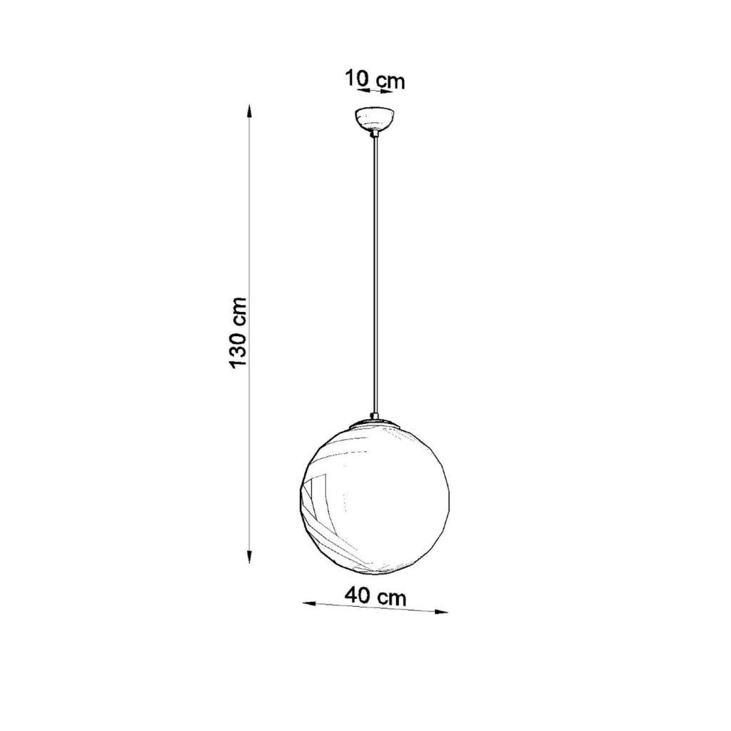 Lampada a sospensione Franco 40 cm oro/vetro Pure Lume