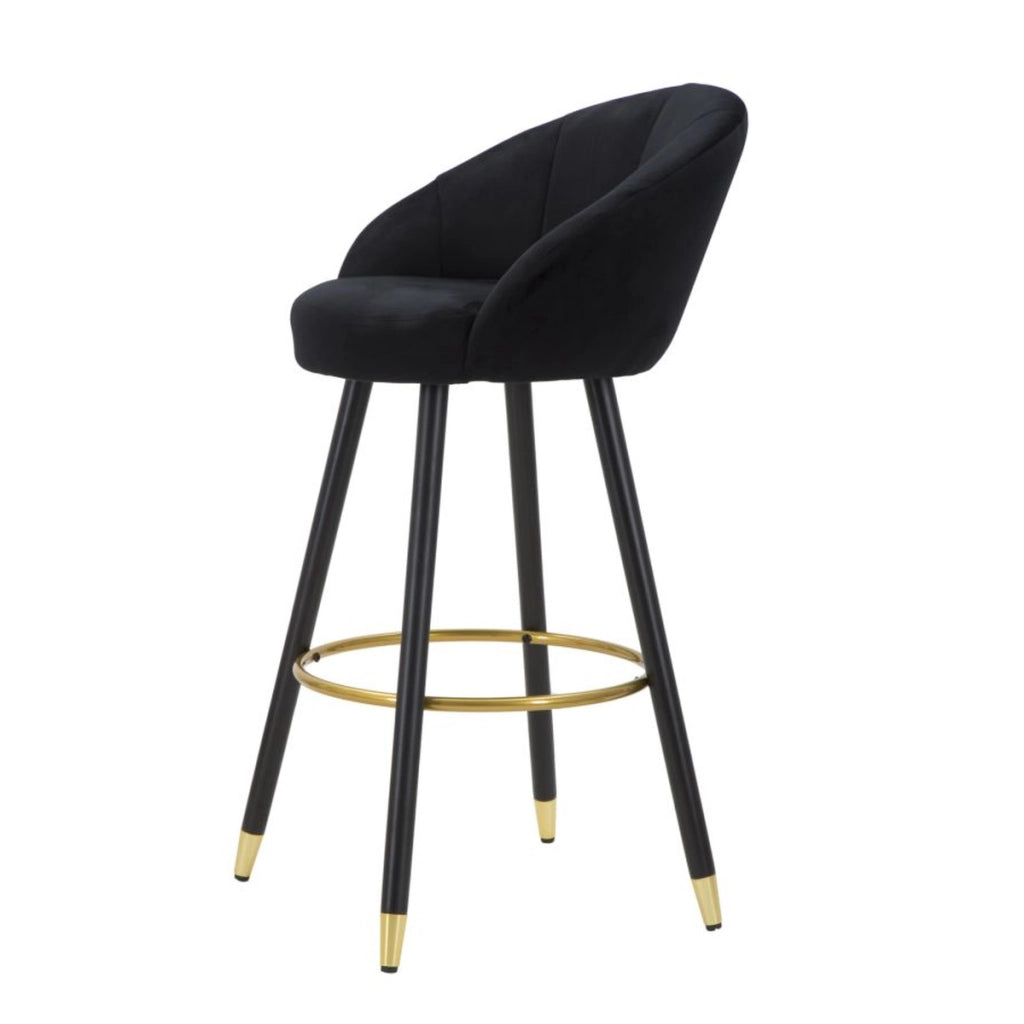 Sgabello Alto VKH430, Nero, Metallo, 55x56x104 cm
