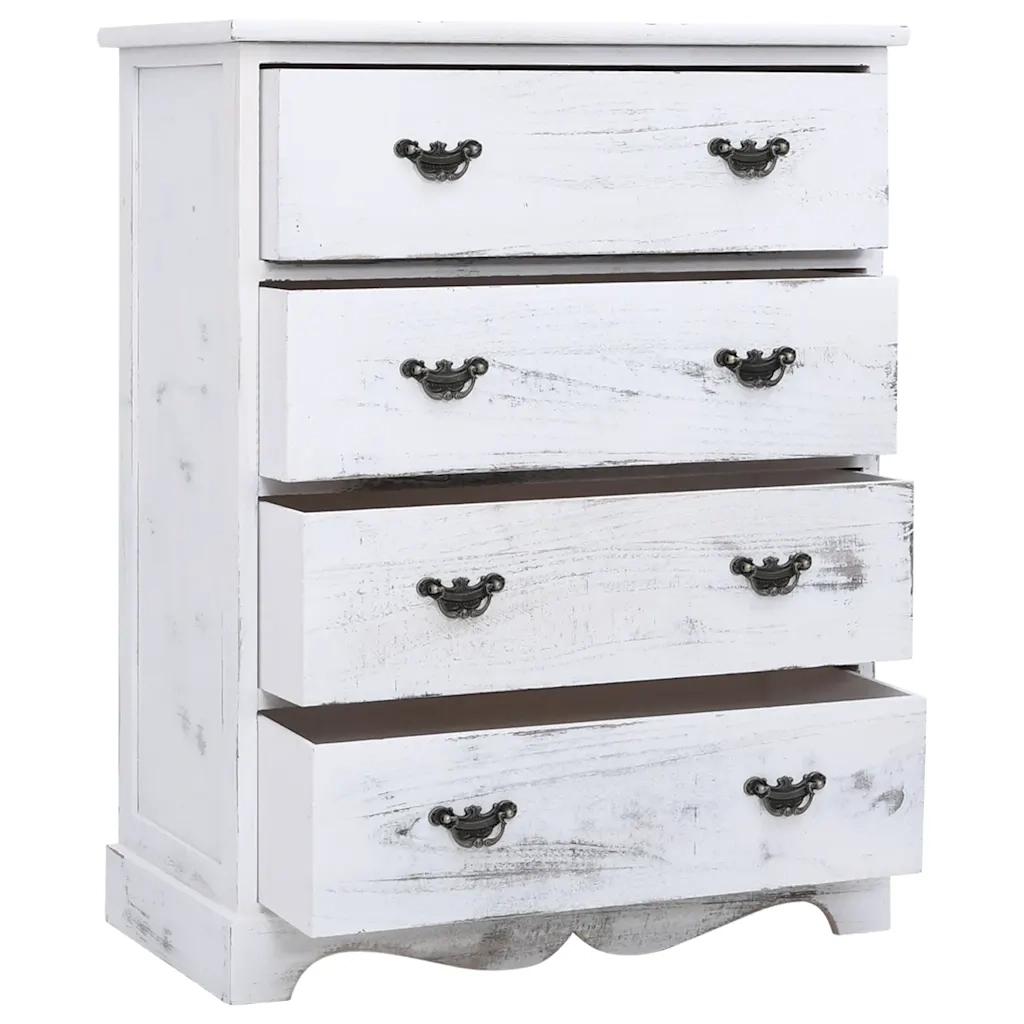 Cassettiera Bianca 60x30x75 cm in Legno CFW2955962