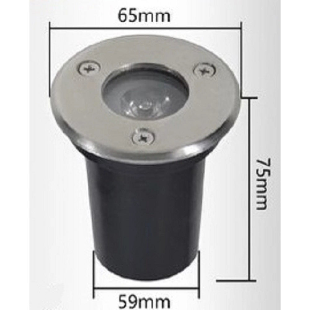 Trade Shop - Faretto Led Incasso Segnapassi Calpestabile 1,5 W Luce 4000k 6500k 3000k Es07 -