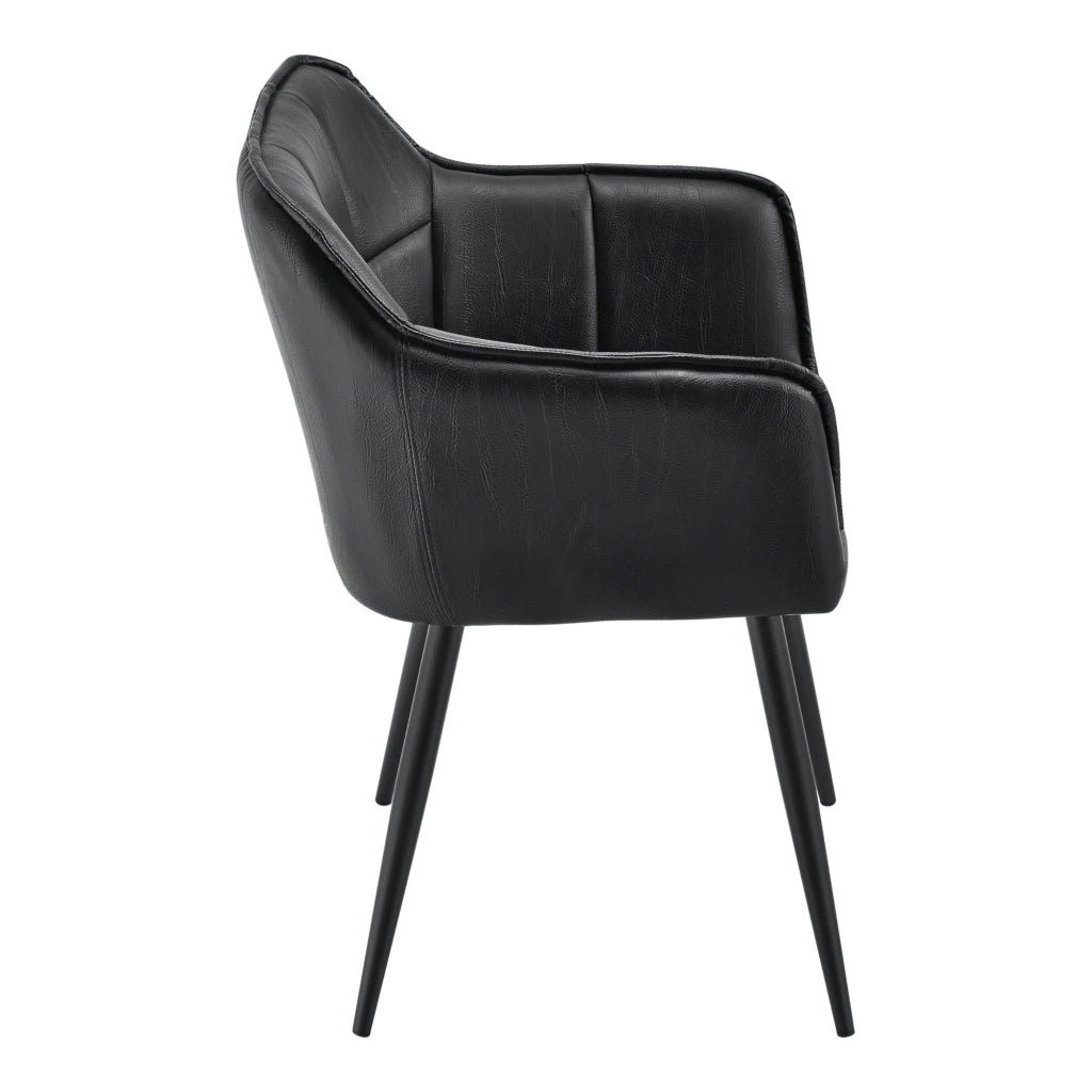 Elegante poltrona da soggiorno seduta imbottita design imitazione velluto poliestere metallo 79 cm nero 03_0005208