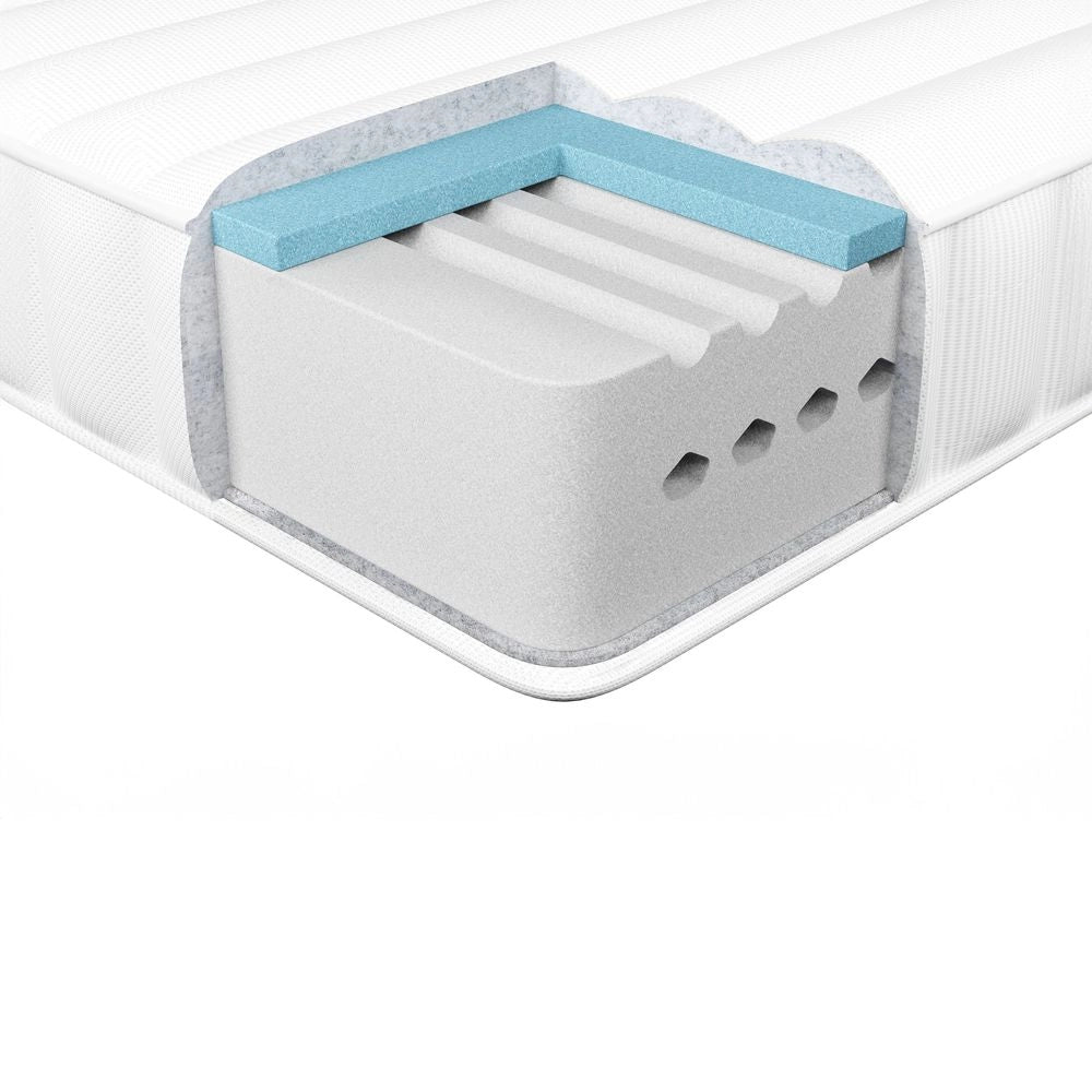 Materasso memory foam gel poliestere medio rigido sfoderabile con maniglie 120 x 200 cm camera da letto ottimo sostegno