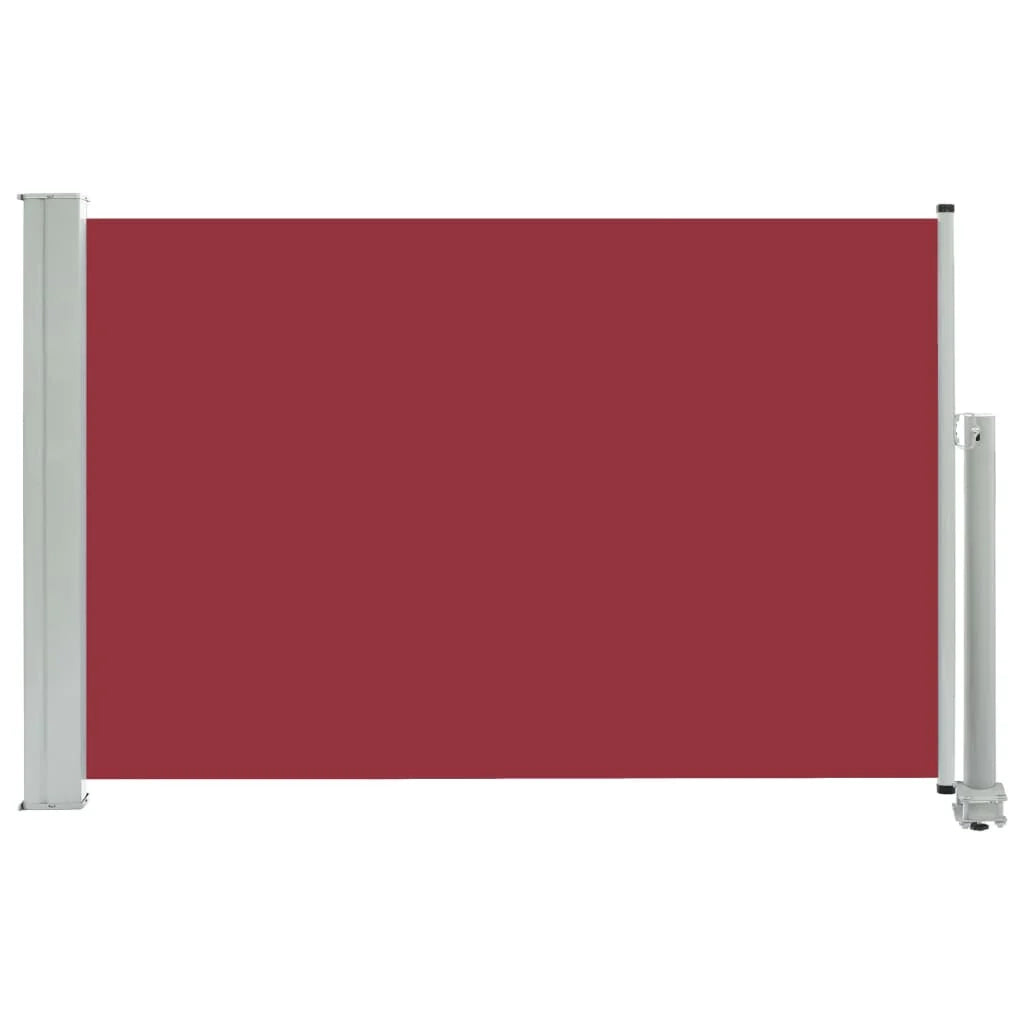 Tenda da sole laterale retrattile/schermo privacy per patio giardino terrazza balcone 60 x 300 cm rosso 02_0007393