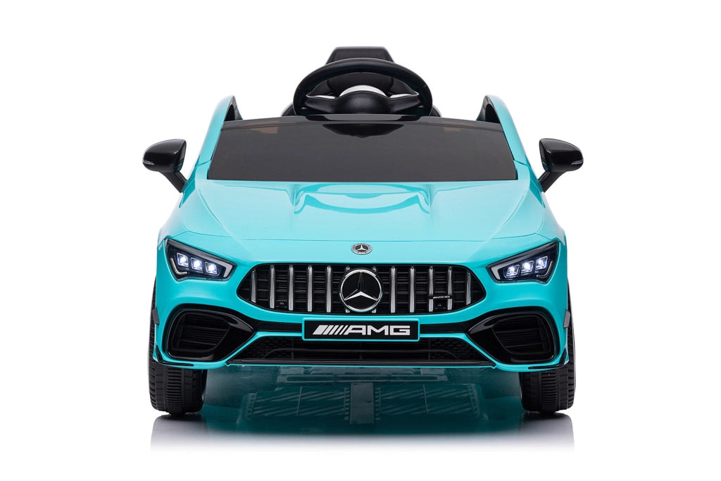 Macchina Elettrica per Bambini 12V con Licenza Mercedes CLA45 AMG Turchese