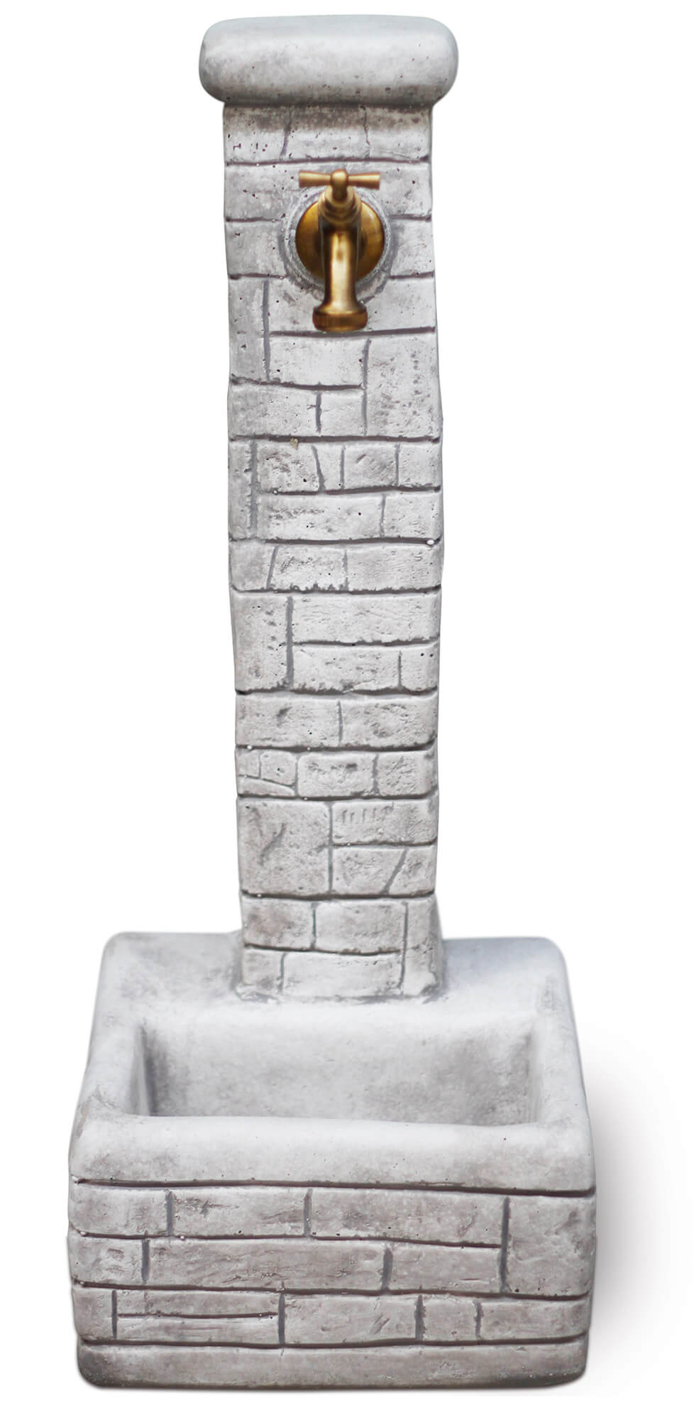 Fontana da Giardino Senza Rubinetto in Cemento Granulato di Marmo Iglesias Grigio