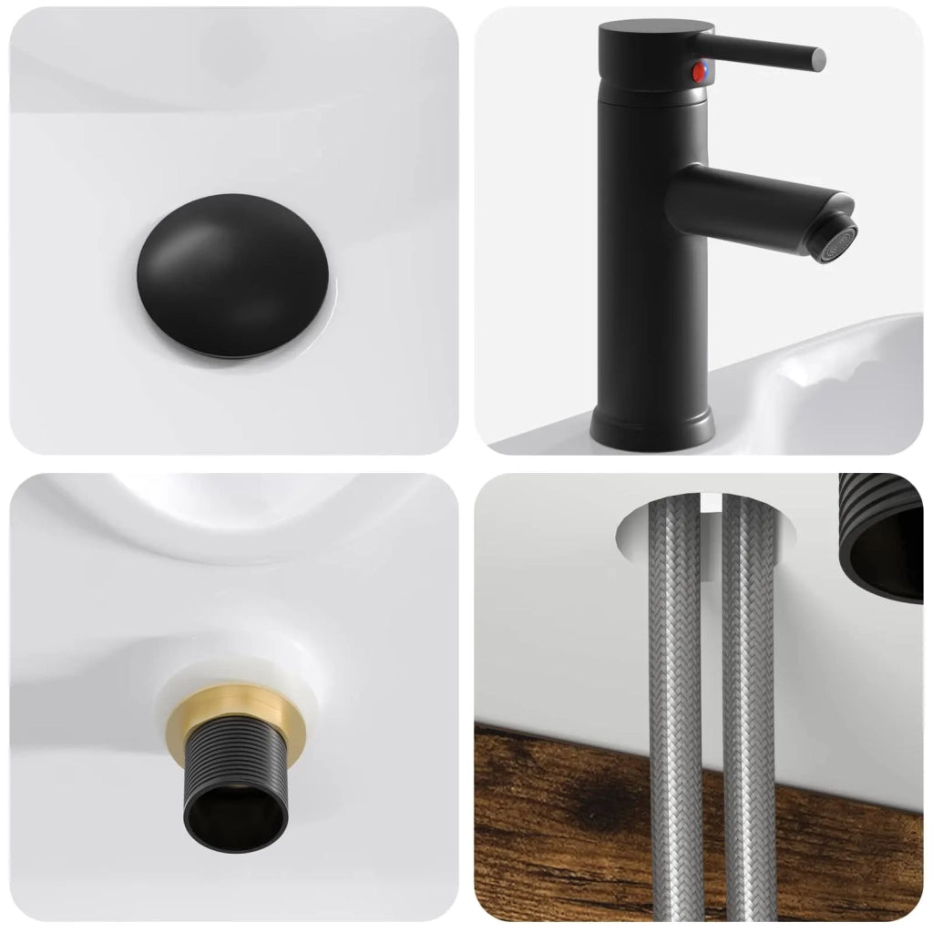 Mobile Lavabo da Parete Rovere Fumo 39 x 41 x 62,5 cm 890577