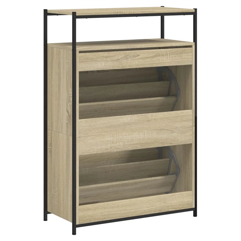Scarpiera Rovere Sonoma 75x34x112 cm in Legno Multistrato 840035