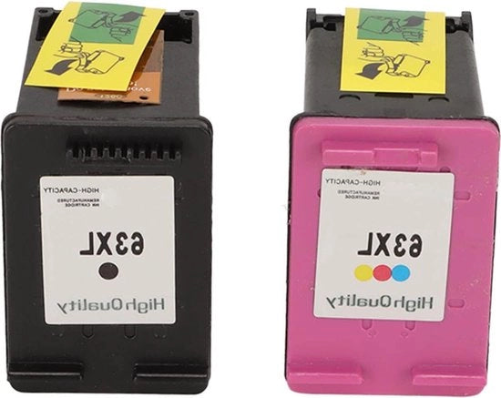 Incaricabile Caricatore Inchiostro a Colori 63XL - 2 Pezzi per Serie OfficeJet 3830-3839.