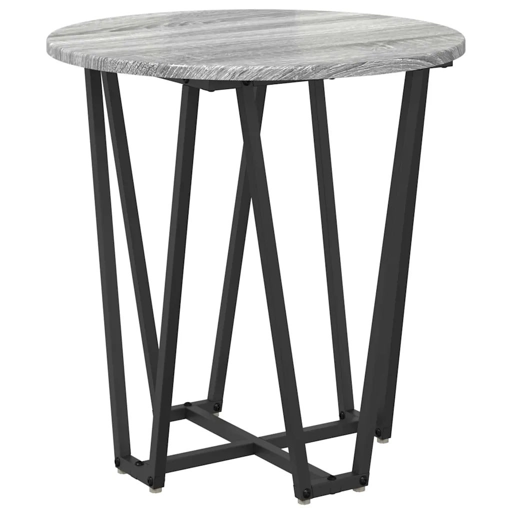 Set tavolini 2 pcs Grigio Sonoma e Nero 869723