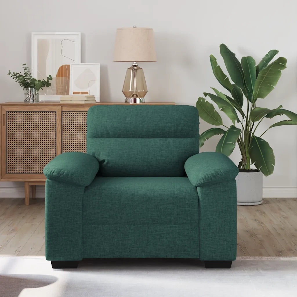 Divano Sedia-Poltrona Verde Scuro 100x81x84 cm in Tessuto